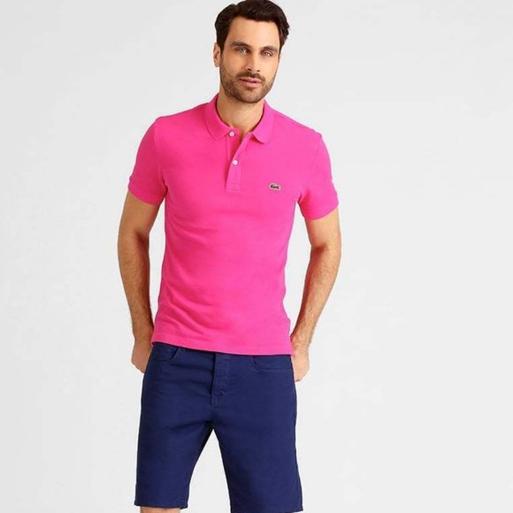 🐊LACOSTE SLIM FIT POLO, Tyrian_NWT - Picture 2 of 7